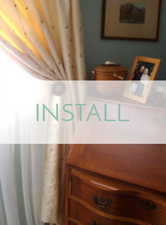 Custom Textiles installed window treatment