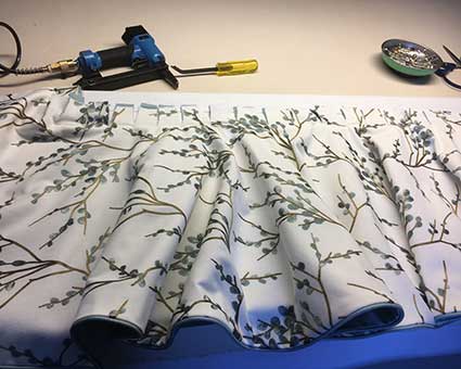 fabric top treatment - custom sewing and fabrication